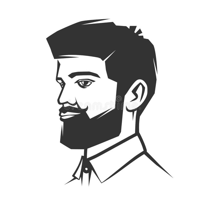 Mann ` s Gesicht mit Bart vektor abbildung Mann ` s Gesicht mit Bart vektor abbildung