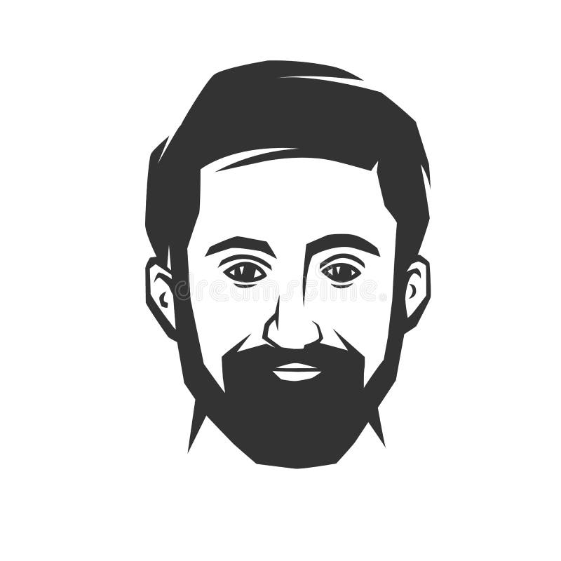 Mann ` s Gesicht mit Bart vektor abbildung Mann ` s Gesicht mit Bart vektor abbildung