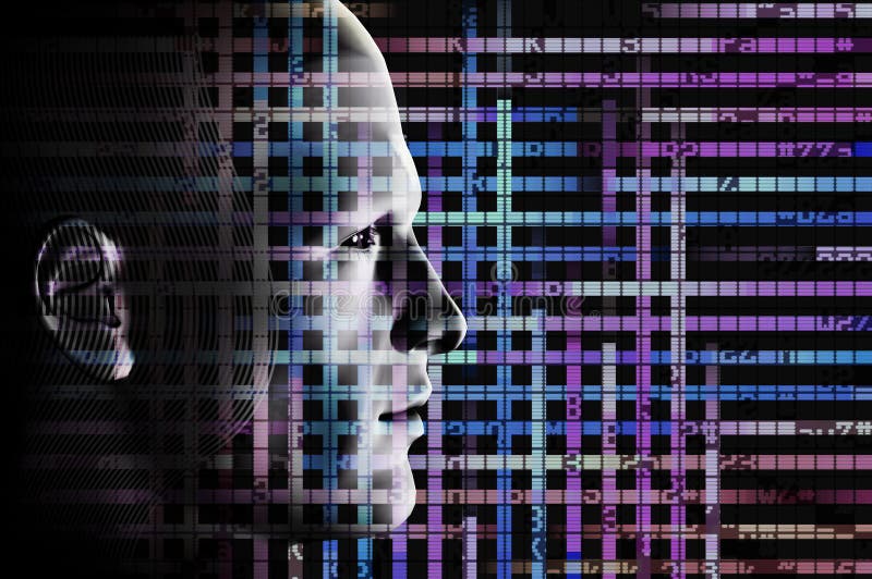 Mann und Computercode vektor abbildung