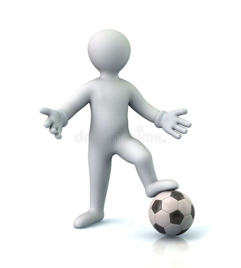 Mann und Fußball stock abbildung Mann und Fußball stock abbildung