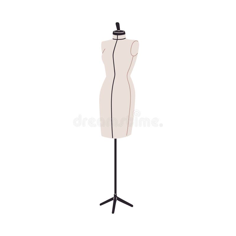 Drawing mannequin flat Royalty Free Vector Image
