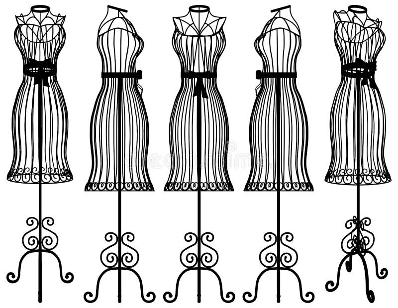 Mannequin-Kleiderbügel-Illustrations-Vektor stock abbildung Mannequin-Kleiderbügel-Illustrations-Vektor stock abbildung
