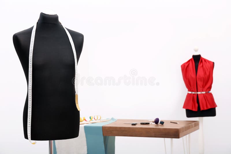 Mannequin with Measuring Tape Stock Photo - Image of garment, education ...