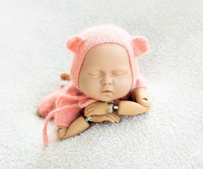 Mannequin of Newborn for Photo Posing Stock Photo Image of plastic