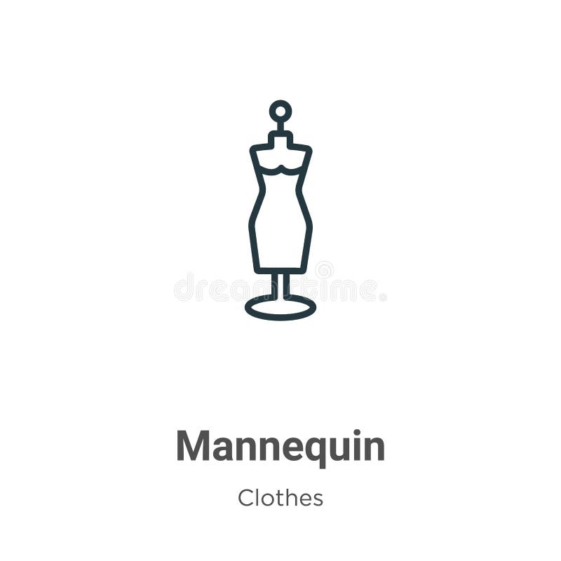 Mannequin outline icon stock vector. Illustration of dressmaker - 114191256