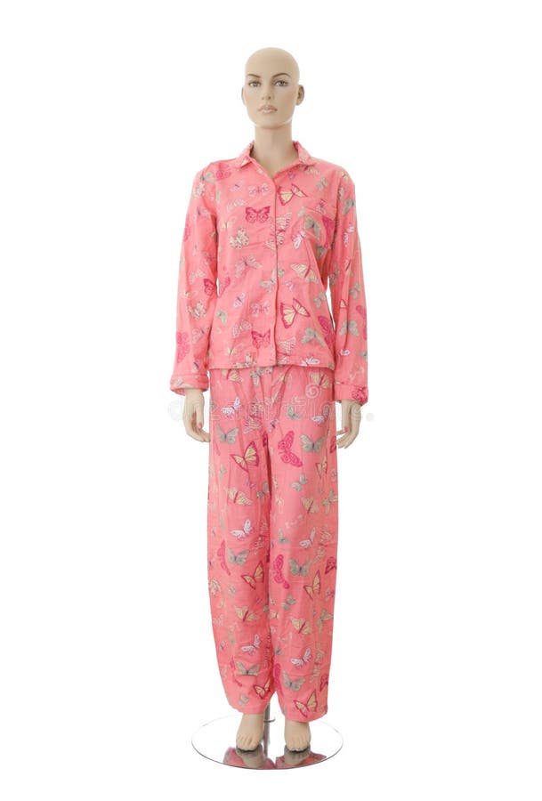 Mannequin in pyjamas with butterflies | Isolated