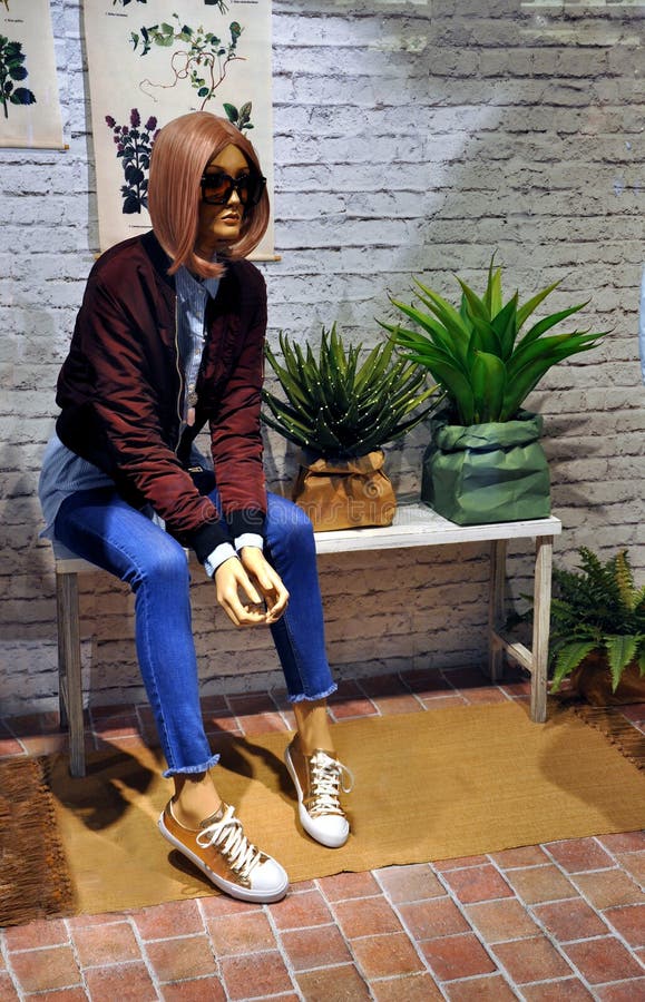 Mannequin w sklepu okno zdjęcia stock Mannequin w sklepu okno zdjęcia stock