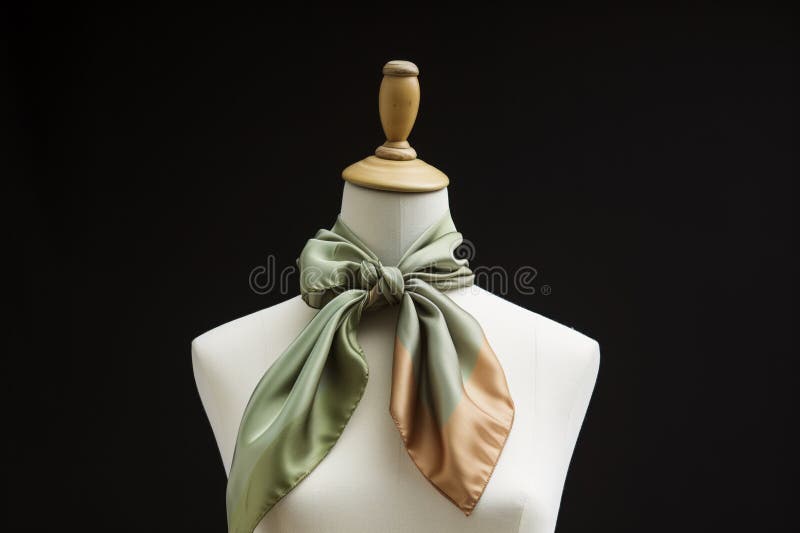 mannequins torso with a silk scarf tied in a bow, created with generative ai AI generated