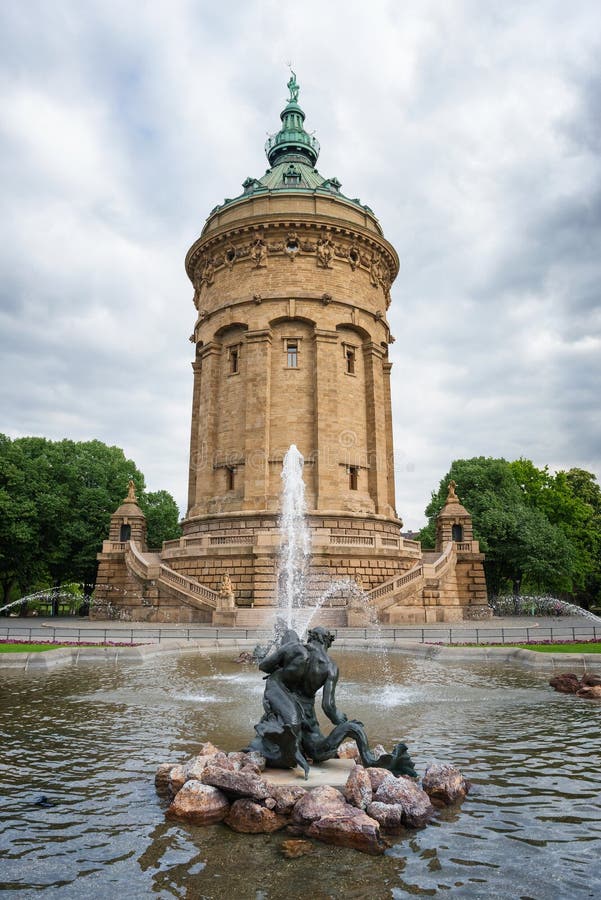 Mannheim Watertower Mannheim Wasserturm Stock Image - Image of house