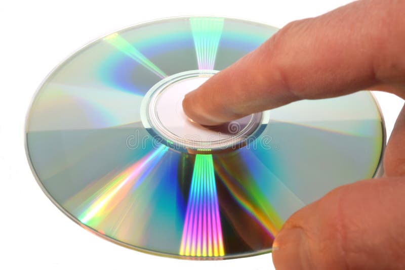 Mano atractiva que se considera CD, fondo aislado, blanco fotografía de archivo libre de regalías Mano atractiva que se considera CD, fondo aislado, blanco fotografía de archivo libre de regalías