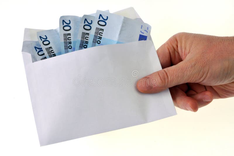 Mano Che Tiene Una Busta Con Venti Euro Banconote Immagine Stock - Immagine  di venti, premio: 147506985