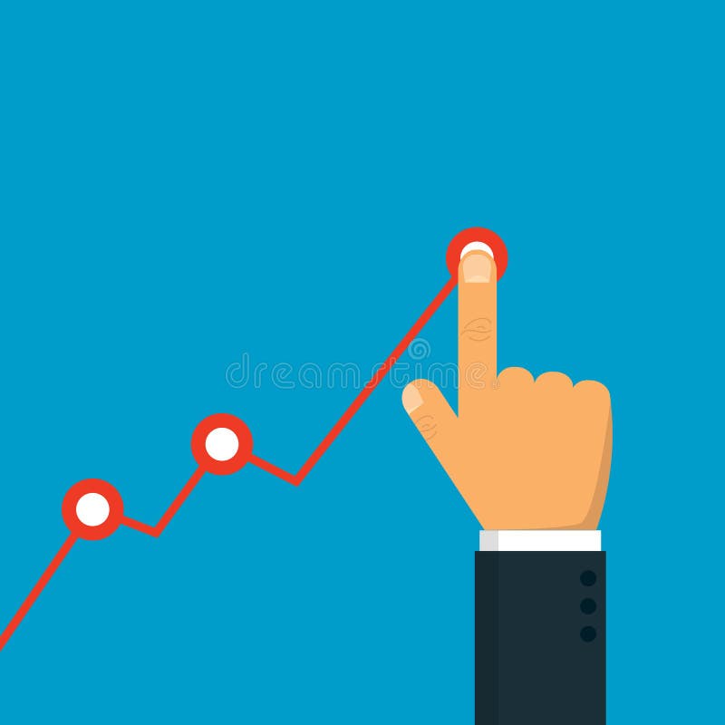 Mano che tocca sulla freccia del grafico della tenuta Concetto di profitto L'uomo d'affari dirige il grafico finanziario della cr illustrazione vettoriale Mano che tocca sulla freccia del grafico della tenuta Concetto di profitto L'uomo d'affari dirige il grafico finanziario della cr illustrazione vettoriale