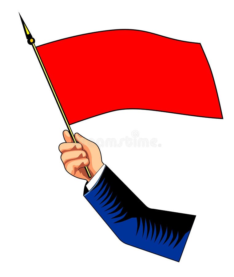 Mano con el indicador rojo stock de ilustración Mano con el indicador rojo stock de ilustración