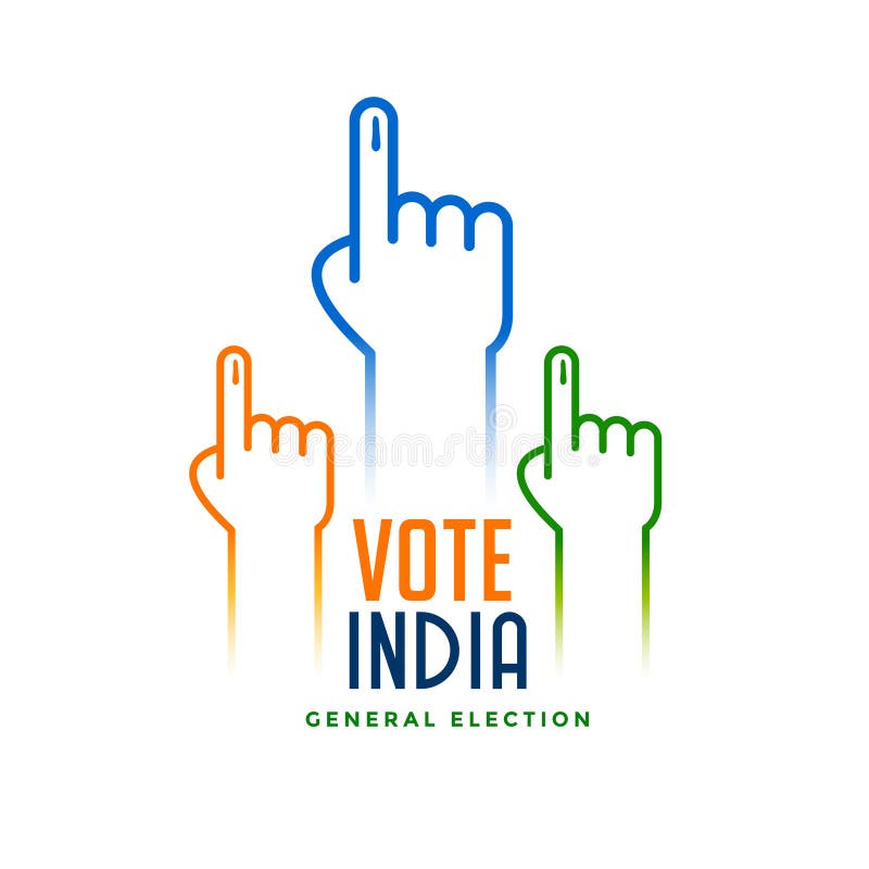 Mano con la muestra de votación para la elección libre illustration Mano con la muestra de votación para la elección libre illustration