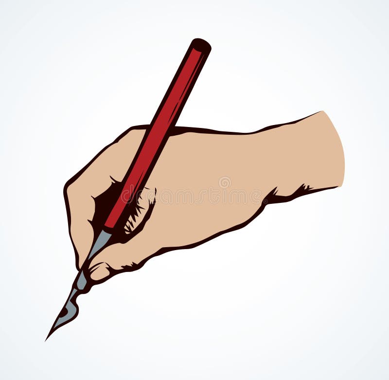 Mano De Escritura. Dibujo Vectorial Ilustración del Vector - Ilustración de  tinta, empresario: 205232684