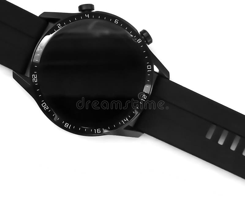 Mano De Hombres Negros De Reloj Inteligente. Reloj De Pulsera Sobre Fondo  Blanco. Tecnologías Modernas. Foto de archivo - Imagen de moderno, tacto:  245215428