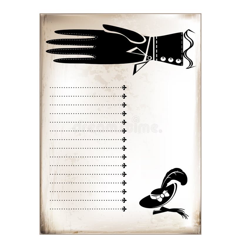 Mano de la hembra de la tarjeta del vintage ilustración del vector Mano de la hembra de la tarjeta del vintage ilustración del vector