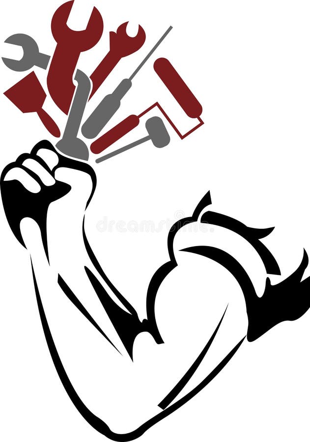 Mano degli strumenti illustrazione vettoriale Mano degli strumenti illustrazione vettoriale