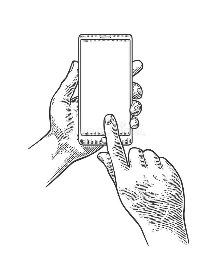Как можно рисовать на телефоне друг друга. Рука держит смартфон. Смартфон в руке. Смартфон нарисованный. Мобильник эскиз.