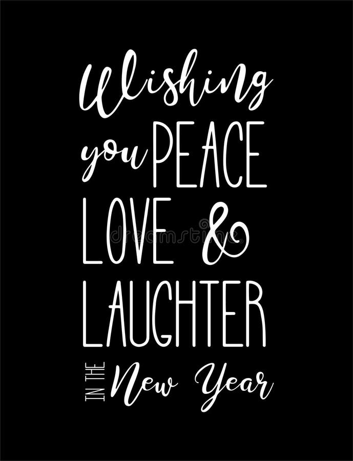 Mano di desiderio del buon anno che segna calligrafia con lettere isolata su fondo nero Logo di vettore, progettazione del testo illustrazione di stock Mano di desiderio del buon anno che segna calligrafia con lettere isolata su fondo nero Logo di vettore, progettazione del testo illustrazione di stock