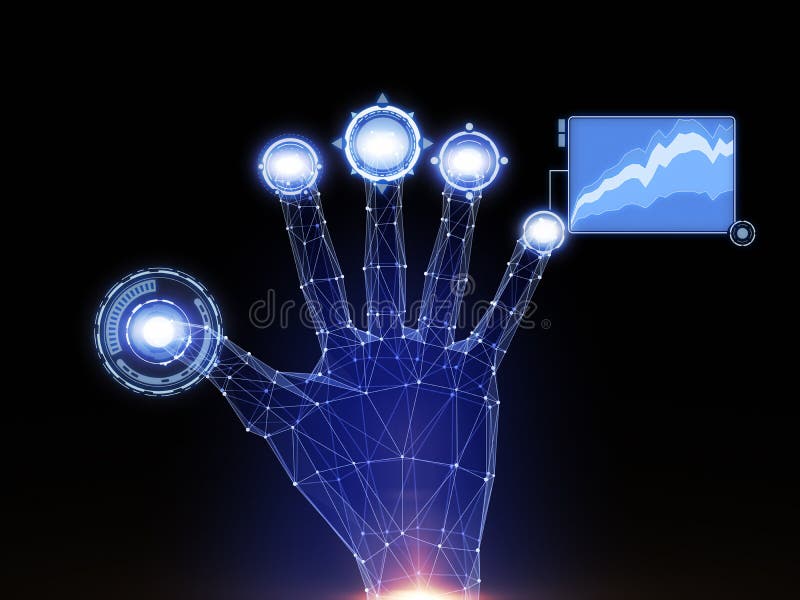 Mano di Digital illustrazione di stock