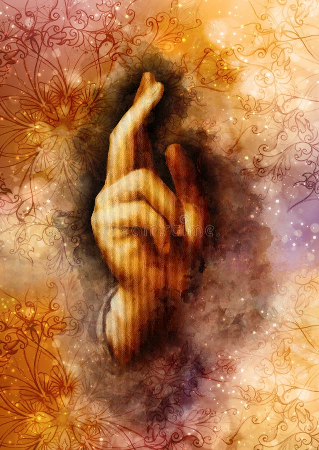 Mano di Jesus Christ nel gesto simbolico Dettaglio dalla mia propria riproduzione del salvatore della pittura di Leonardo DaVinci fotografie stock Mano di Jesus Christ nel gesto simbolico Dettaglio dalla mia propria riproduzione del salvatore della pittura di Leonardo DaVinci fotografie stock