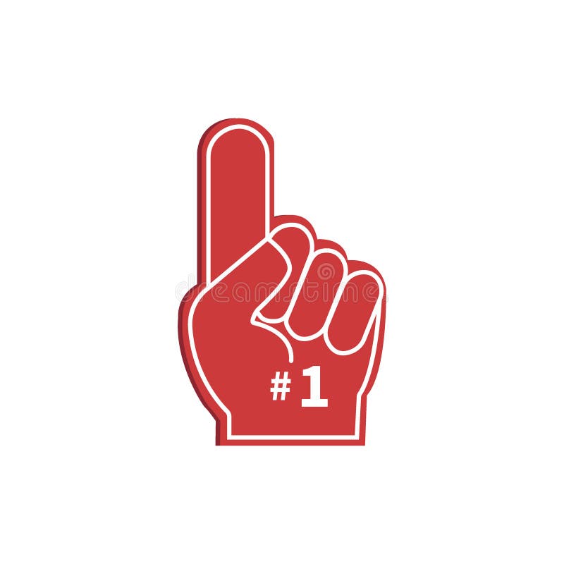 Mano di logo del fan dell'icona con il dito su illustrazione di stock Mano di logo del fan dell'icona con il dito su illustrazione di stock