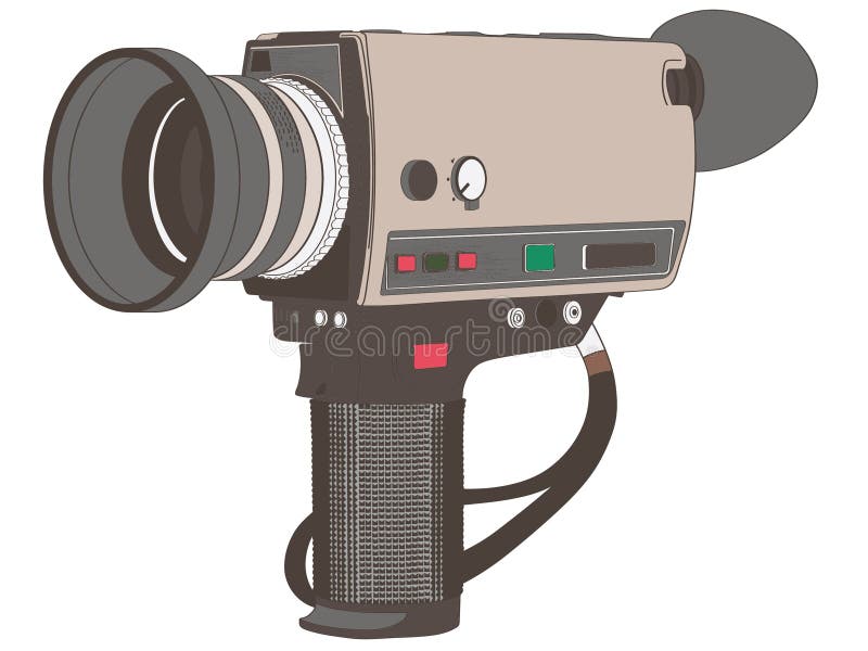 Mano dibujada, vector, EPS, logotipo, icono, ejemplo de la cámara de la película del vintage de la silueta por los crafteroks par ilustración del vector Mano dibujada, vector, EPS, logotipo, icono, ejemplo de la cámara de la película del vintage de la silueta por los crafteroks par ilustración del vector