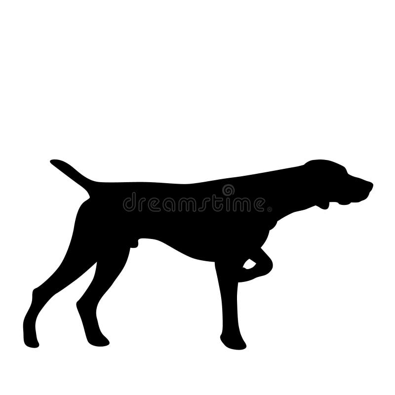 Mano dibujada, vector, EPS, logotipo, icono, ejemplo del perro del indicador de la silueta por los crafteroks para diversas aplic