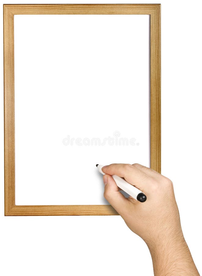 Mano que escribe a marcador negro Whiteboard vacío imagenes de archivo Mano que escribe a marcador negro Whiteboard vacío imagenes de archivo