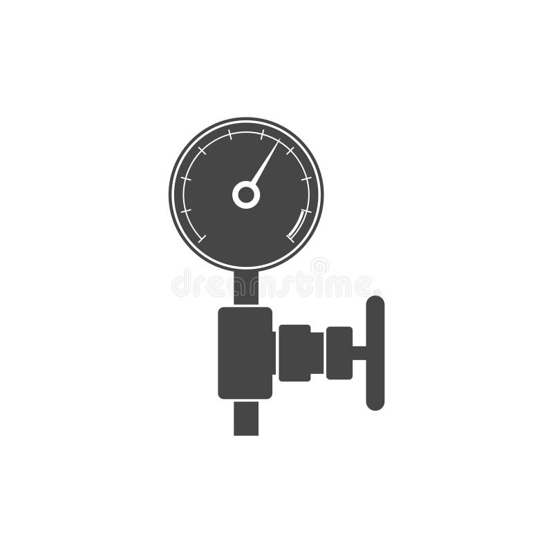 Manometer Pressure Gauge and Vacuum Gauge Icon Stock Vector