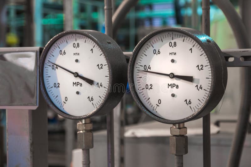 Grote Manometer Op De Gasfles Stock Afbeelding Image of pijp, ballon