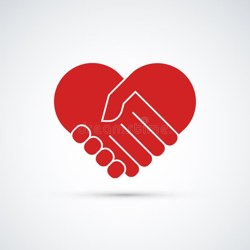 Manos junto Ejemplo del símbolo del corazón stock de ilustración Manos junto Ejemplo del símbolo del corazón stock de ilustración