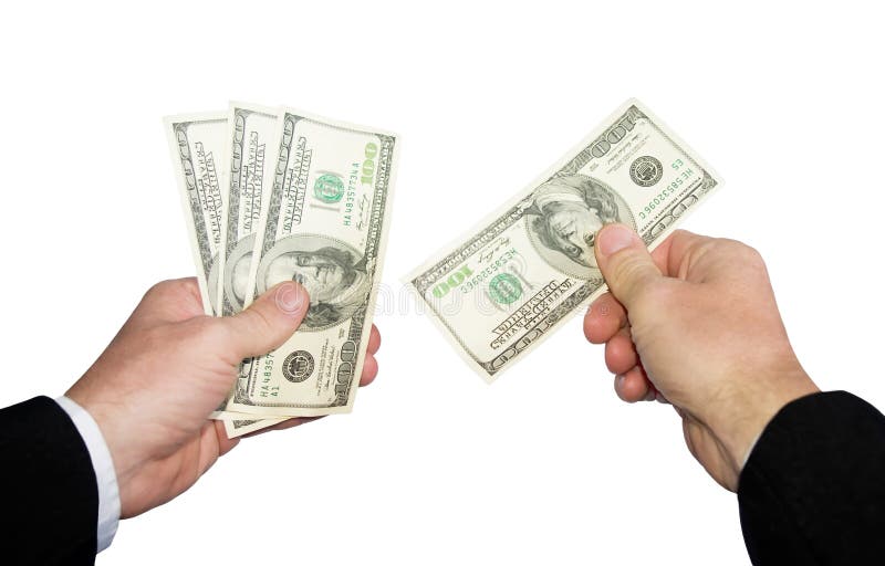 A mans hand taking money. stock photo. Image of dollar - 20875356