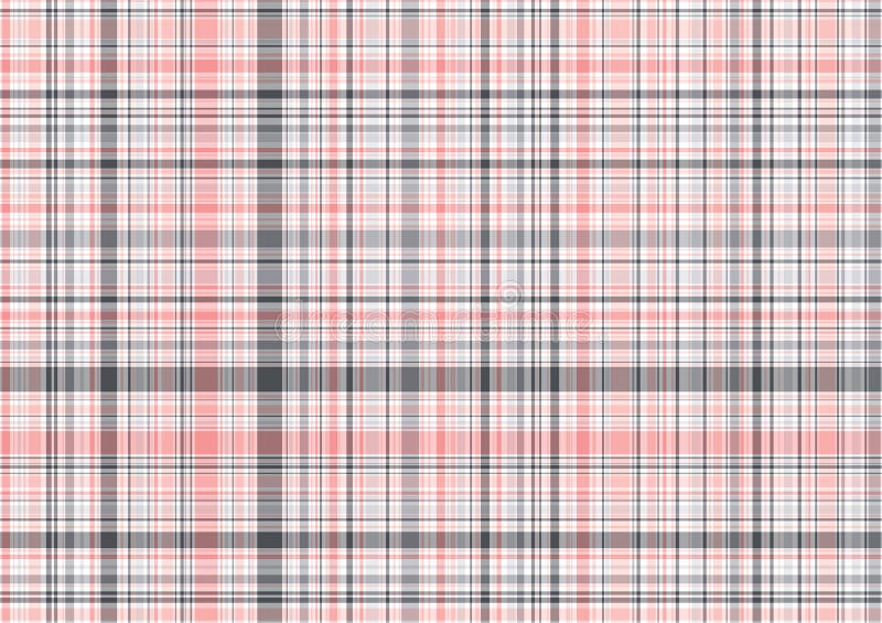 Illustrated pastel pink and grey plaid pattern background for all usage. Illustrated pastel pink and grey plaid pattern background for all usage