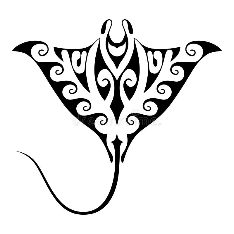 Illustration vector graphic of tribal art design stingray tattoo 22937494  Vector Art at Vecteezy