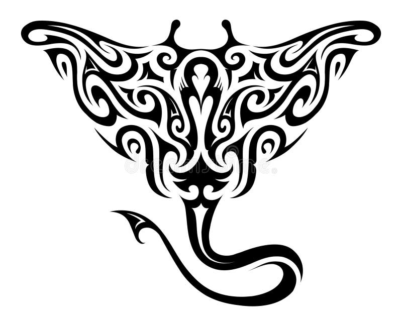 Manta Ray Tribal Tattoo Stock Illustrations – 71 Manta Ray Tribal