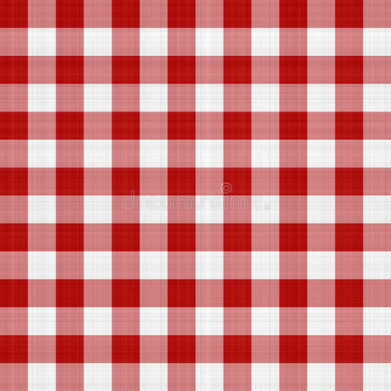 Mantel rojo y blanco de la comida campestre ilustración del vector Mantel rojo y blanco de la comida campestre ilustración del vector