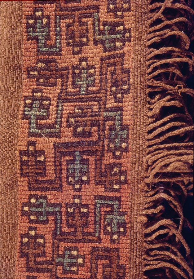 Mantelli di paracas tessile 'nazca peru cultura', con tessitrici enormi a partire dall'anno 700 bc 200 e con figure mitologiche ri