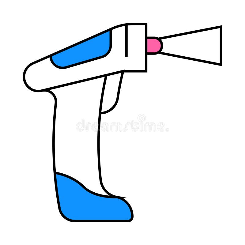 Manual barcode scanner icon color illustration stock illustration