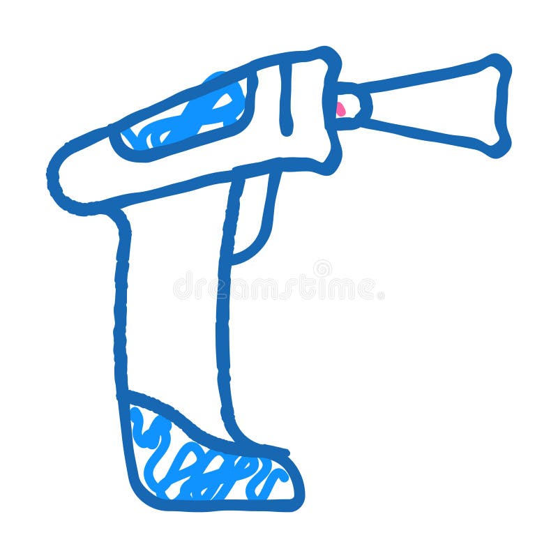 Manual barcode scanner icon doodle illustration vector illustration