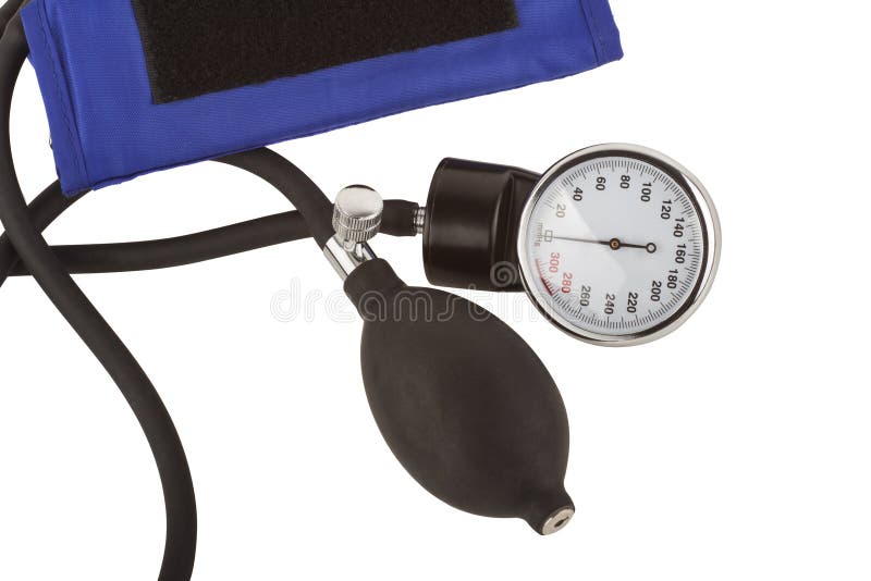 Manual Blood Pressure Monitor Medical Tool Isolated Stock Photo Image of black, sphygmometer