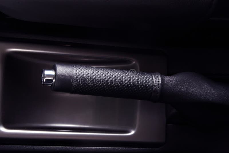Manual brake stock image. Image of console, black, instruction 12168229