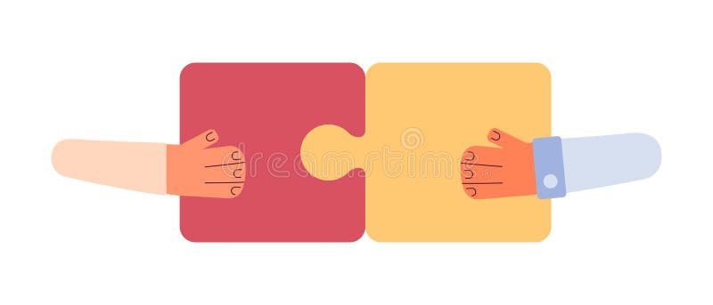 Manual care pune cap la cap conceptul plat de ilustrare spot vectorială royalty free illustration