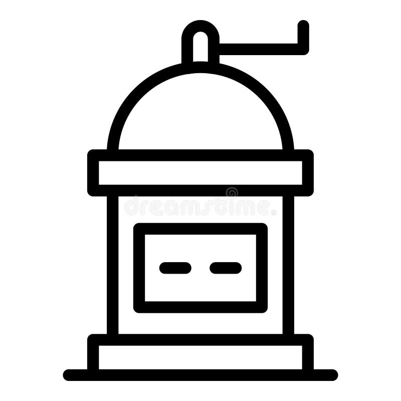 Manual Coffee Grinder Icon, Outline Style Stock Vector ...