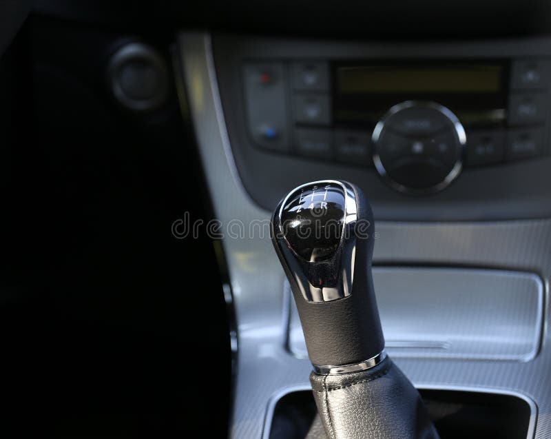 Manual gearbox in the car stock photo. Image of speed 75099180