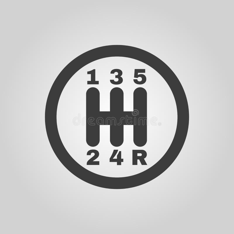 The Manual Gearshift Icon. Car and Transmission Symbol Stock Vector