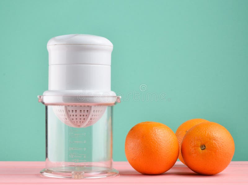 Manual Juicer Whith Orange Fruit Stock Photo Image of freshness