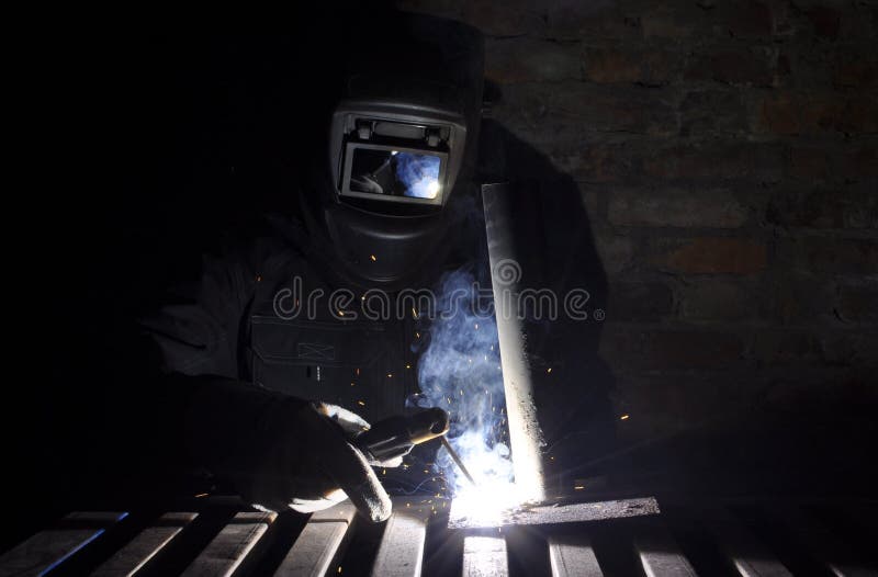 Manual Metal Arc stock image. Image of welder, production 119465701