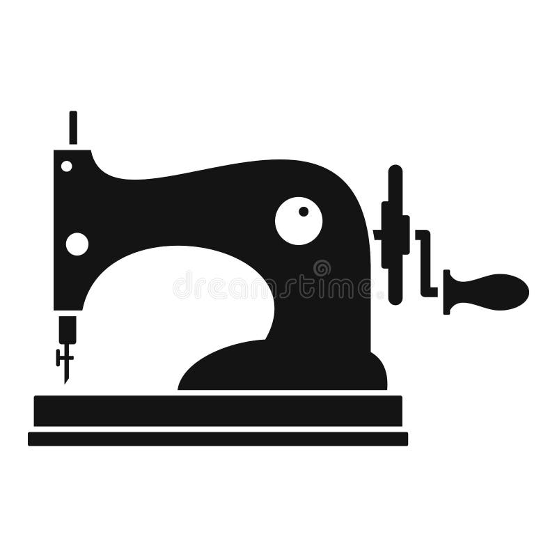 Manual sew machine icon, outline style, Stock vector